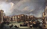 Canaletto The Grand Canal with the Rialto Bridge in the Background painting
